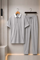 Dry Fit Summer Tracksuits For Mens Polo Shirt + Trouser