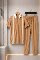 Dry Fit Summer Tracksuits For Mens Polo Shirt + Trouser