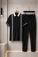 Dry Fit Summer Tracksuits For Mens Polo Shirt + Trouser