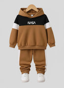 2 Pcs Girl's Polyester Fleece Plain Hoodie