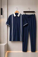 Dry Fit Summer Tracksuits For Mens Polo Shirt + Trouser