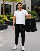 3 Pcs Dri Fit Summer Tracksuit For Mens Polo Shirt + Shorts + Trouser
